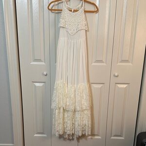 Trish Scully Child Charming Ivory Lace Kids Dress Size 14 NWT